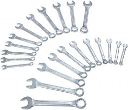 Stalwart SAE and metric combination wrench set4